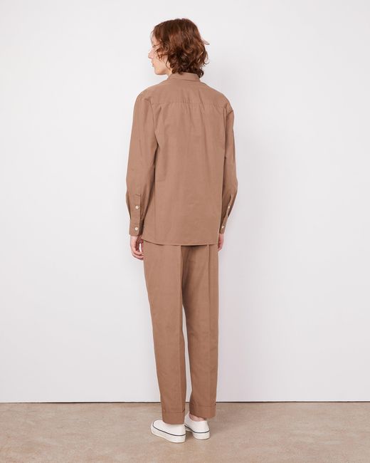 Officine Generale Brown Chemise Lionel for men