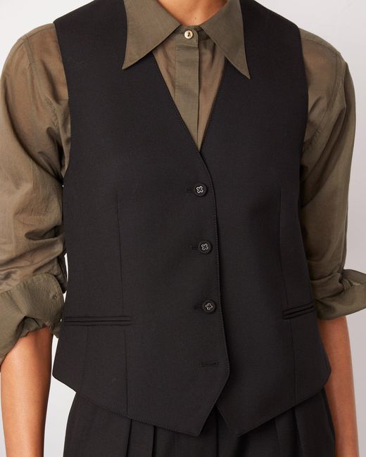 Officine Generale Black Gilet Cleo