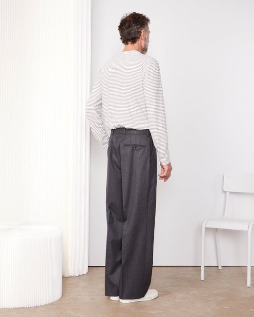 Officine Generale Gray Nash Pants for men