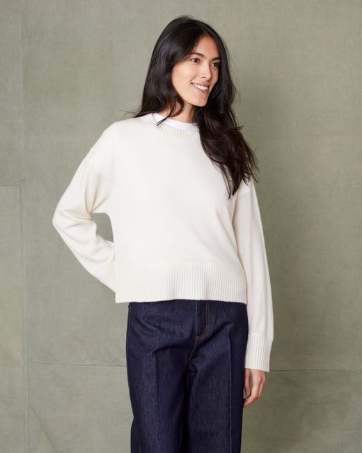 Officine Generale White Nicky Sweater