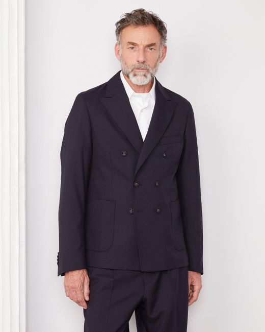 Officine Generale Blue Veste Raphael for men