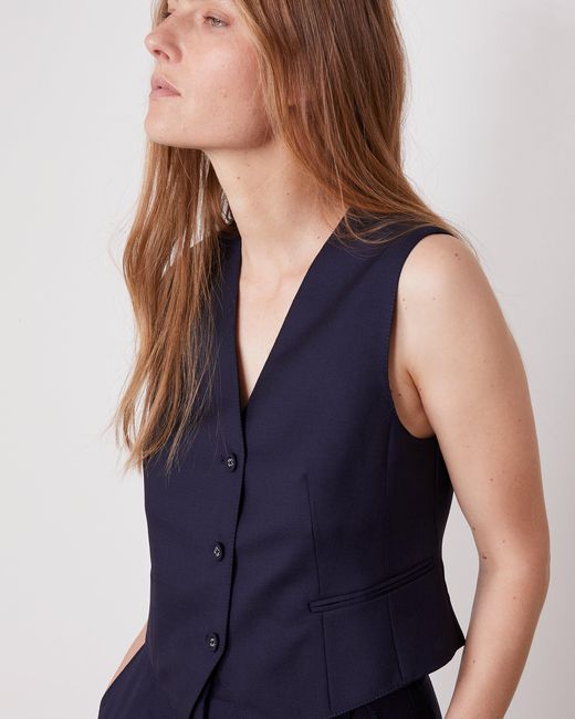 Officine Generale Blue Cleore Waistcoat