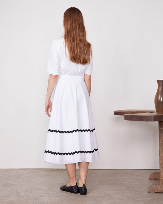 Officine Generale White Jacey Skirt