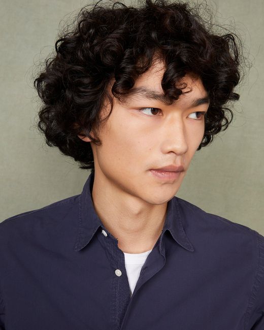 Officine Generale Green Soft Collar Shirt
