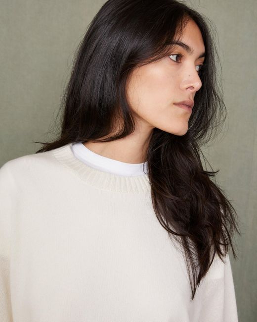 Officine Generale White Nicky Sweater