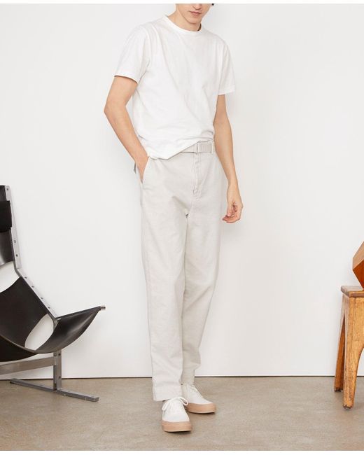 Officine Generale White Oswald Pants for men