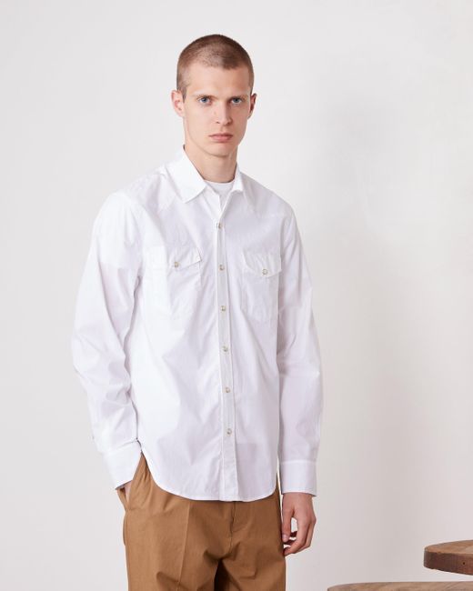 Officine Generale White Maverick Shirt for men