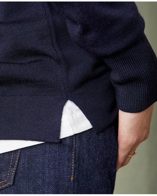 Officine Generale Blue Crewneck Sweater