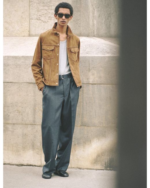 Officine Generale Blue Leonide Jacket for men