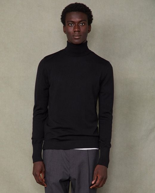Officine Generale Green Turtleneck Sweater