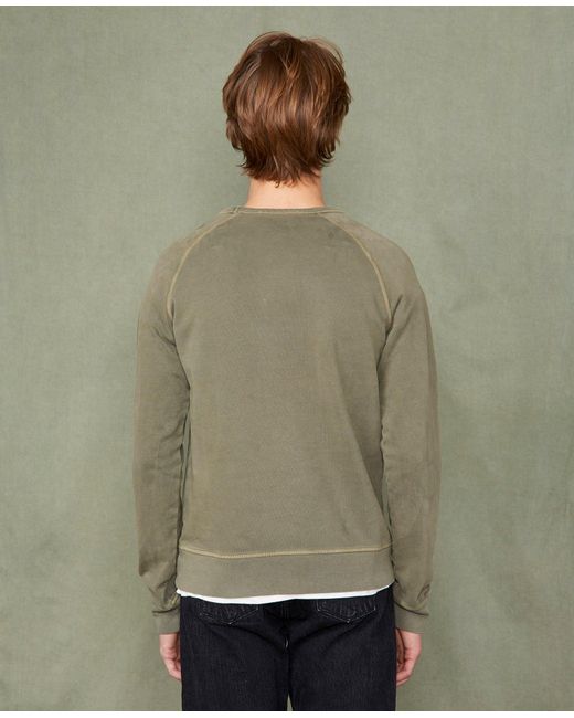 Officine Generale Green Crew Neck Sweatshirt