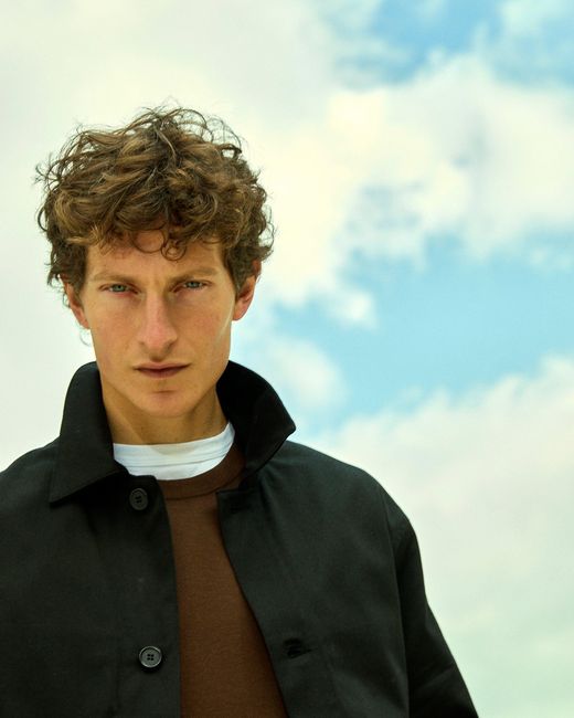 Officine Generale Black Veste Bayard for men