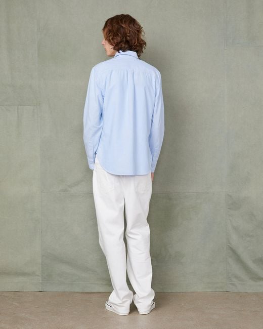 Officine Generale Blue Chemise Bd Oxford for men