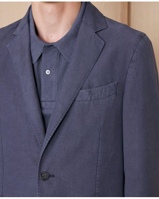 Officine Generale Blue Veste Nehemiah for men