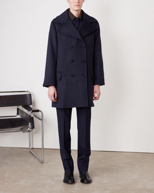Officine Generale Blue Manteau Helene