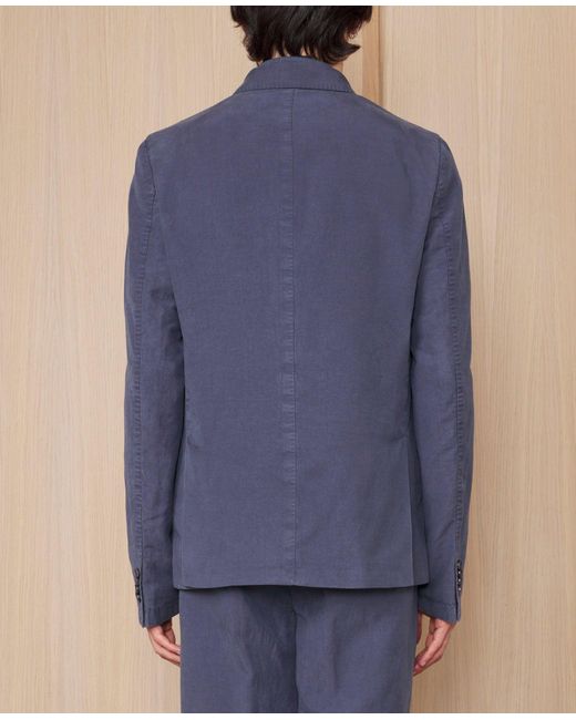 Officine Generale Blue Veste Nehemiah for men
