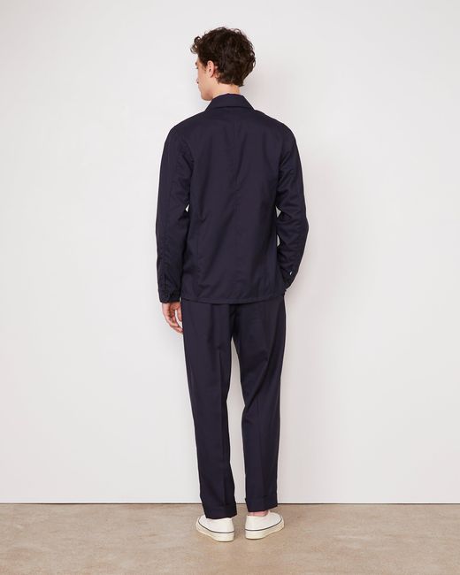 Officine Generale Blue New Sycamore Overshirt for men