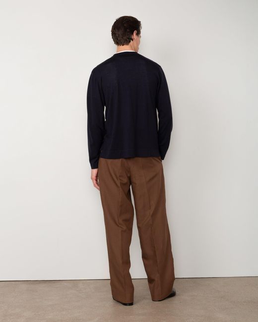 Officine Generale Blue Cardigan Mike for men