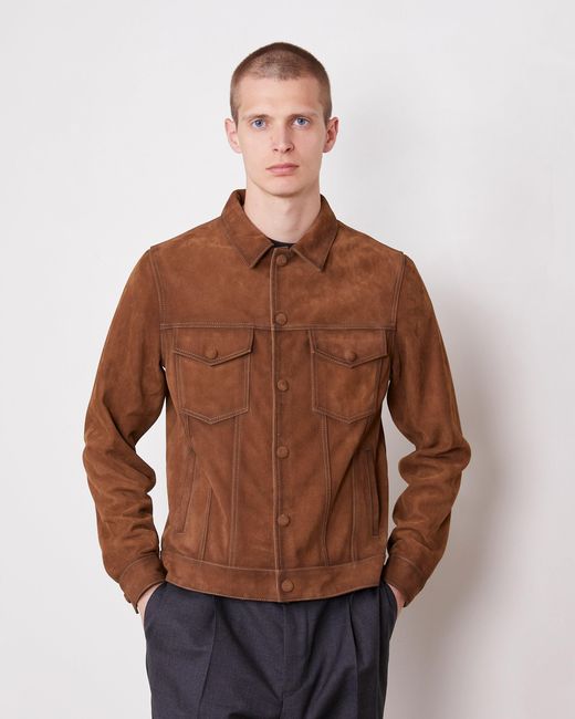 Officine Generale Blue Leonide Jacket for men
