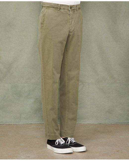 Officine Generale Green Plain Front Chino for men