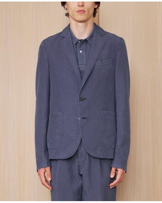 Officine Generale Blue Veste Nehemiah for men