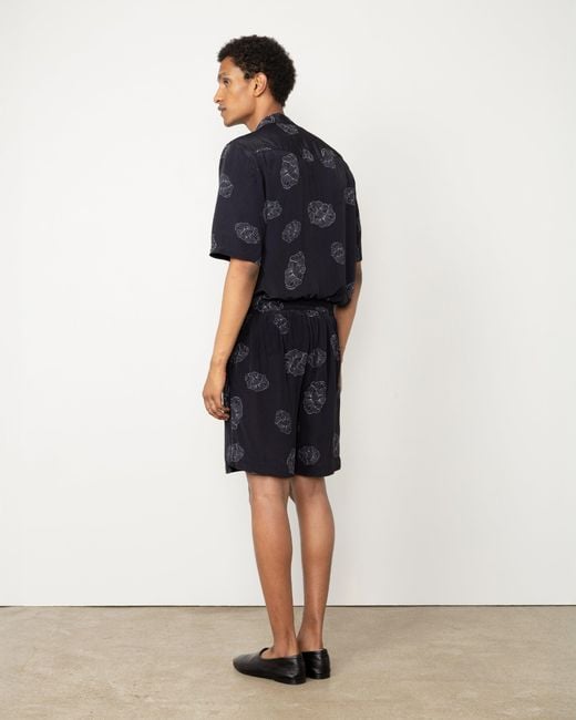 Officine Generale Blue Short Fitz for men
