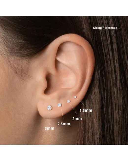 Invisible Set Diamond Stud Earring