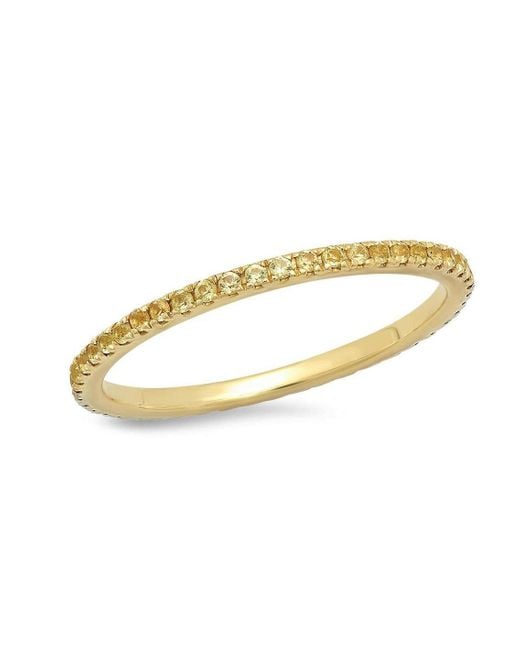 Eriness Multicolor 14k Yellow Gold Eternity Band