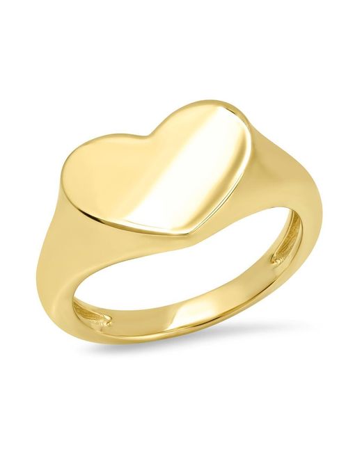 Eriness Metallic Gold Smushed Heart Ring
