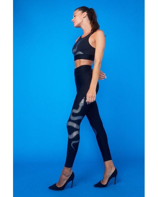 Magma Ultra High Legging in Blue/Blue Metal