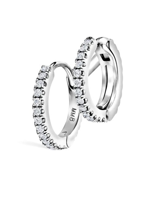 Shop Rubans 925 Silver Sparkling Modern Minimal Ring Hoop Earrings. Online  at Rubans