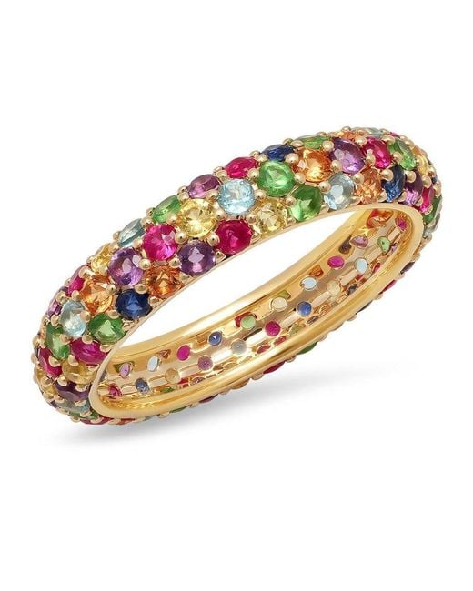 Eriness Multicolor 14k Yg Multi Colored Domed Ring