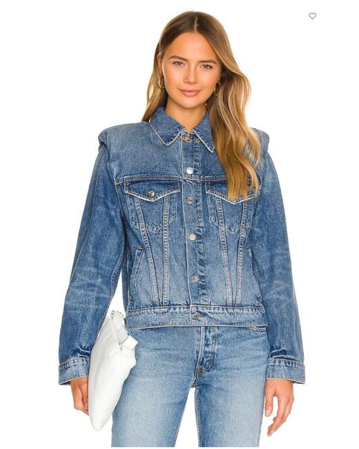 GRLFRND Denim Frankie Padded Jacket in Blue Lyst