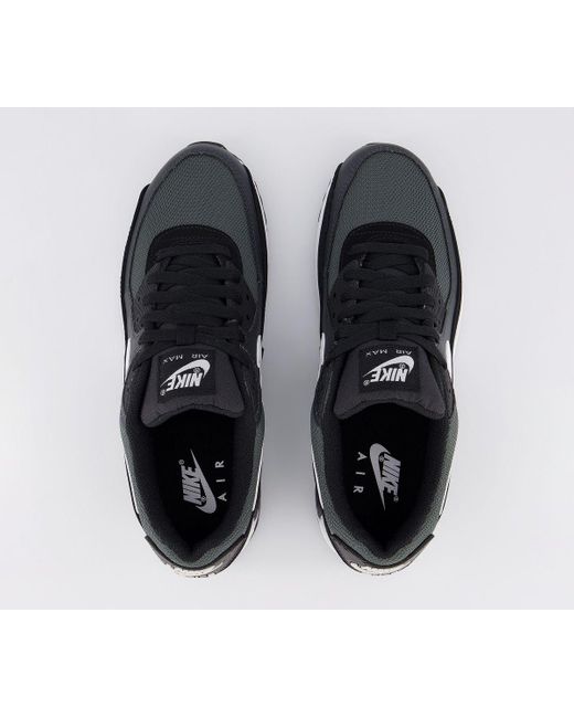 air max 90 trainers black white leather