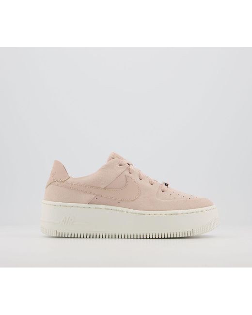 nike air force 1 trainers in beige