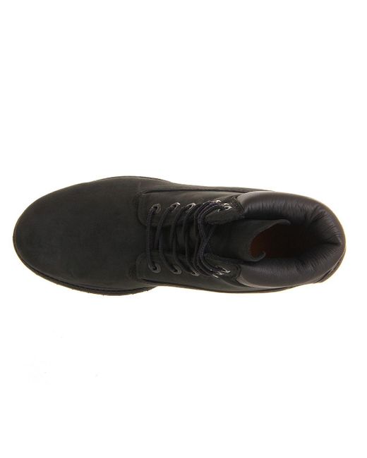 timberland 6 in buck boots black nubuck