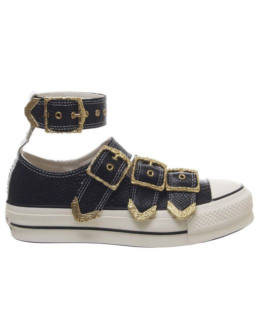 Converse Leather All Star Mary Jane Ox Shoes in Black - Save 23% - Lyst