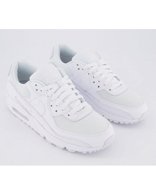 air max 90 trainers black white leather