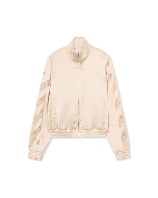 Off-White c/o Virgil Abloh Natural Diagonals Lace Satin Track Jacket