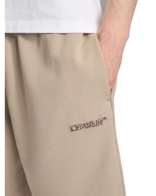 Off-White c/o Virgil Abloh Natural Heraldic Arrow Skate Sweatshort for men