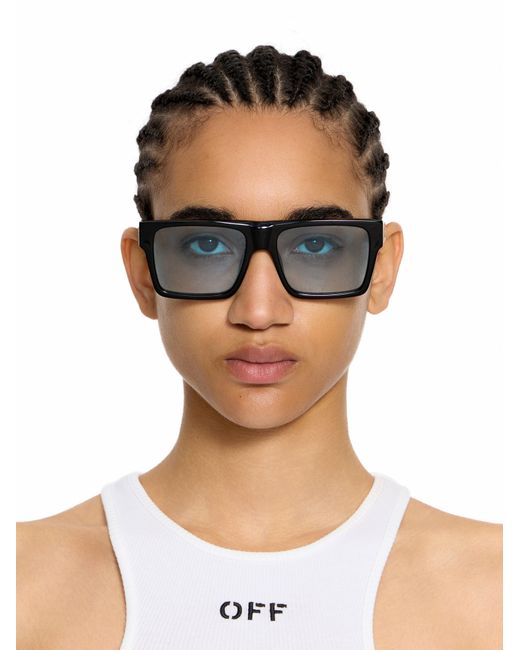 Off-White c/o Virgil Abloh Black Casper Light Lens Sunglasses