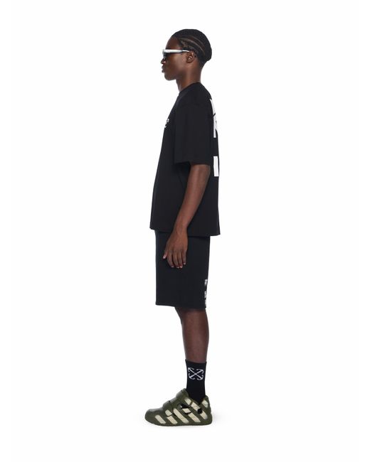 Off-White c/o Virgil Abloh Black Run Arrow Skate Logo T-Shirt for men