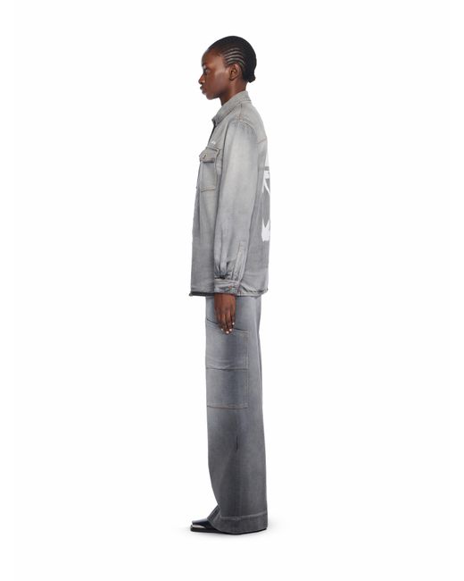 Off-White c/o Virgil Abloh Gray Denim Toybox Cargo Pants