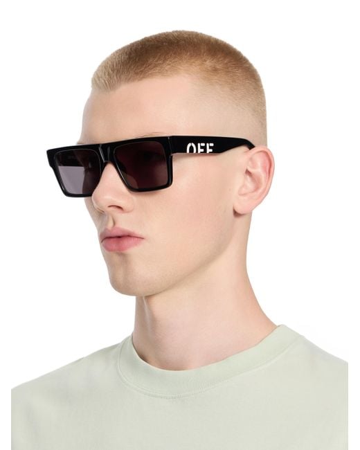 Off-White c/o Virgil Abloh Black Casper Dark Lens Sunglasses