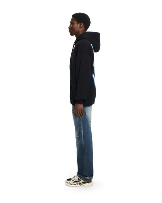 Off-White c/o Virgil Abloh Black 3D Spray Arrow Skate Hoodie for men
