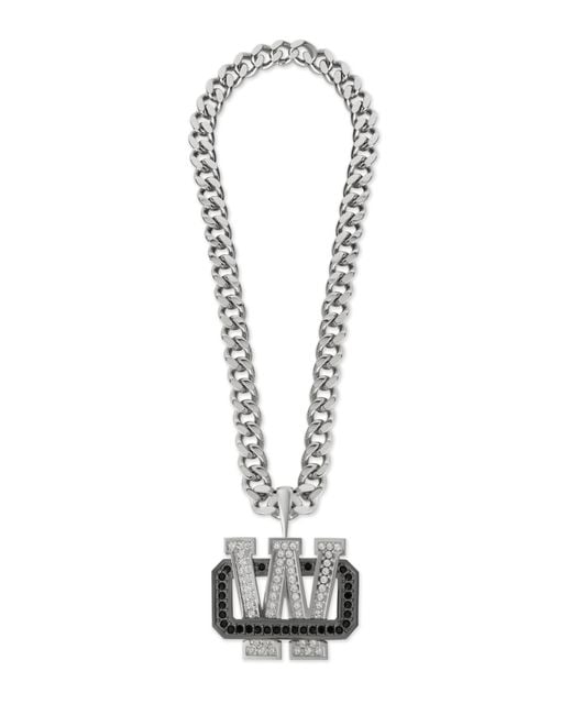 Off-White c/o Virgil Abloh Metallic Bling Strass Wall Chain for men