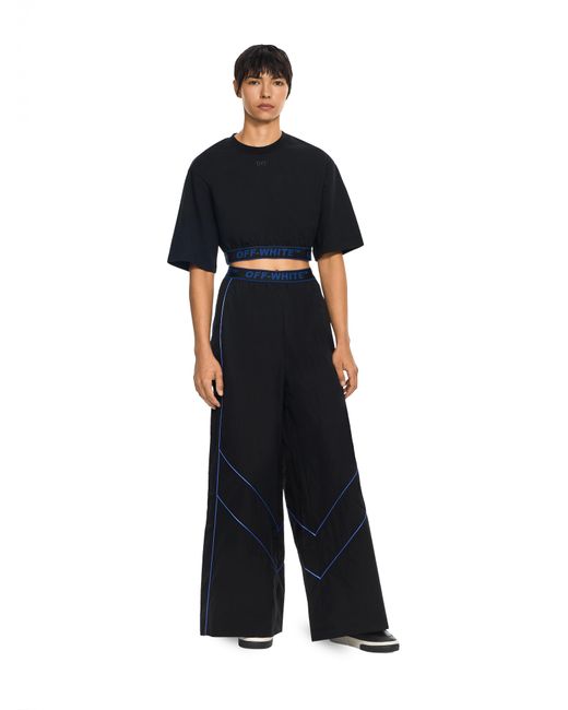 Off-White c/o Virgil Abloh Blue Logoband Nylon Pants
