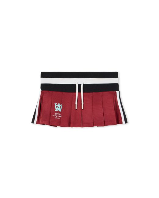 Off-White c/o Virgil Abloh Red Track Pleated Serena Skirt