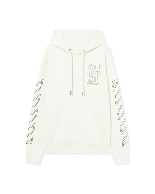 Off-White c/o Virgil Abloh White Outline Double Arrow Skate Hoodie for men