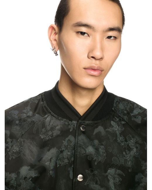 Off-White c/o Virgil Abloh Fresco Souvenir Varsity Jacket in Green für Herren